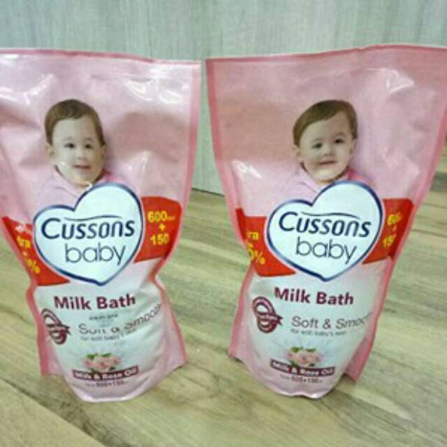 Cussons Baby milk bath 1pcs soft&amp;smooth 600+150ml/sabun bayi 1585 REFIL