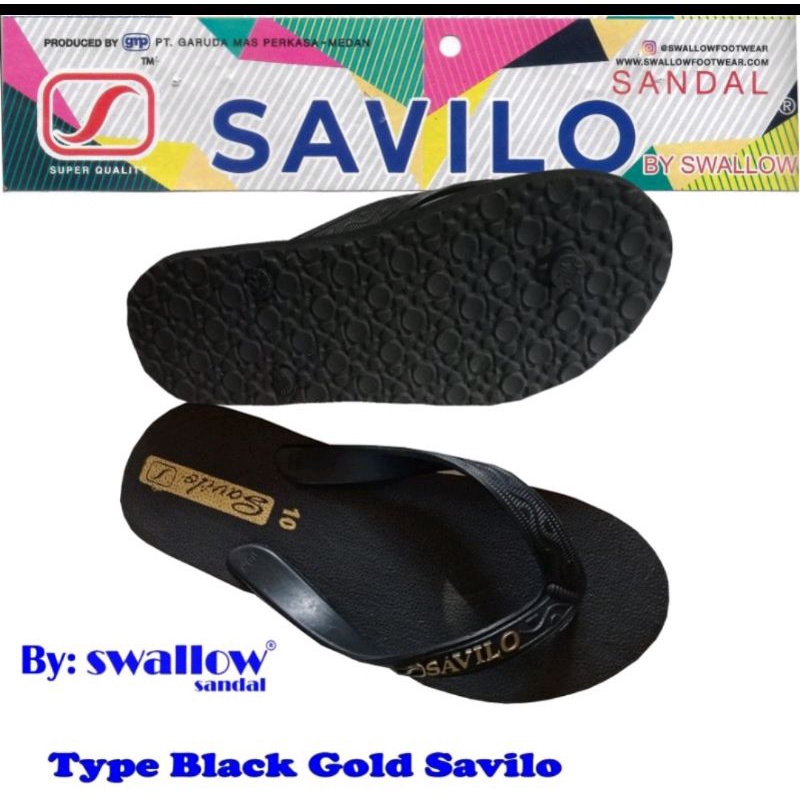 Grosir! isi 6 psg Sandal japit Savilo Black Gold/ Sandal Jepit Murah cuma Rp 8.000-an/pasang