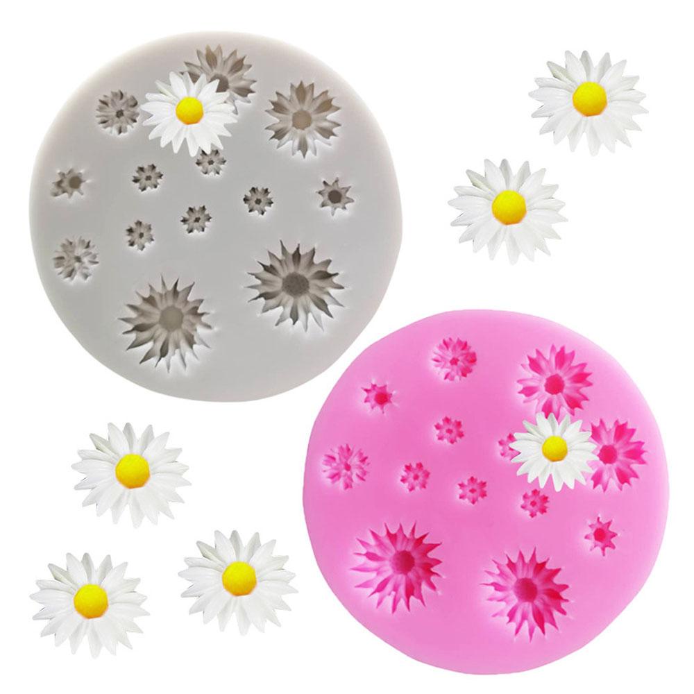 [Elegan] Fondant Cake Decoration Mini Daisy Alat Dekorasi Kue Cetakan Coklat Sabun Silikon