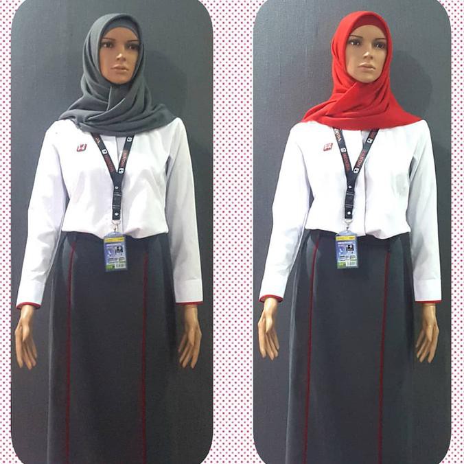 KUALITAS BAGUS BAJU KEMEJA SERAGAM SALES HONDA WANITA LENGAN PANJANG SIZE S M L - PUTIH, M FREE