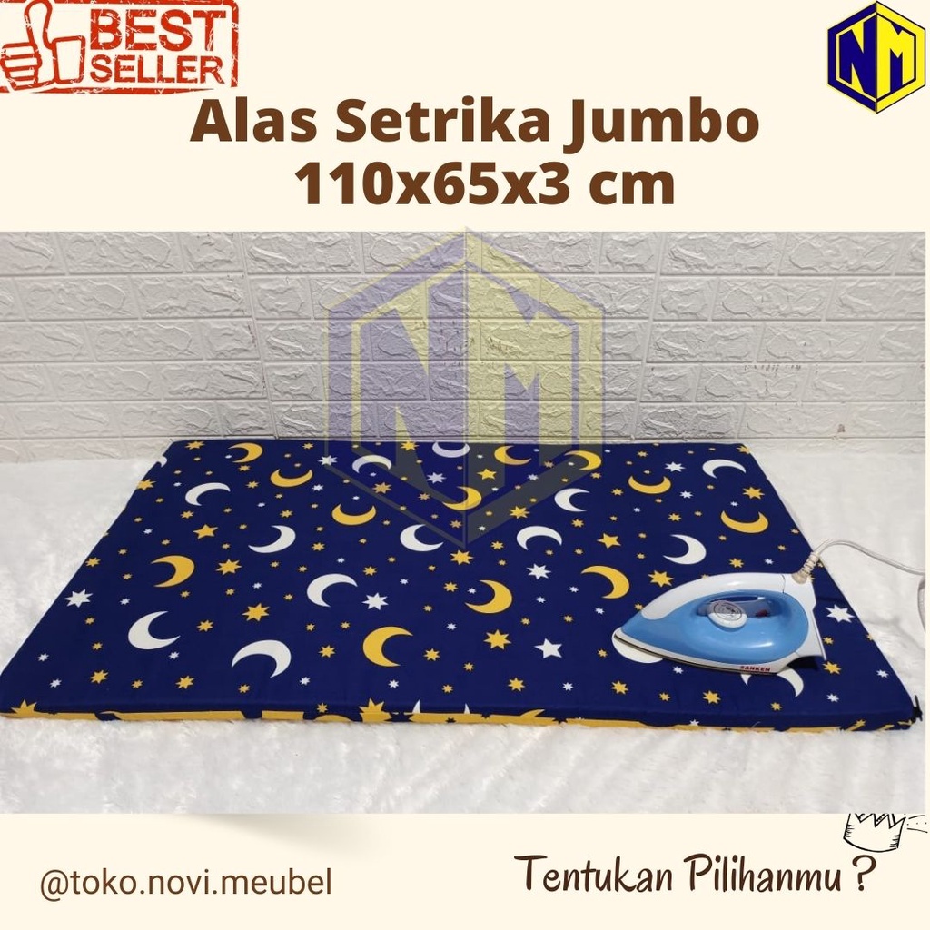 Alas Setrika Jumbo Cover Bolak Balik ukuran 110x65x3 cm Terlaris Busa Royal foam alas gosokan / alas setrika busa Original / alas gosok