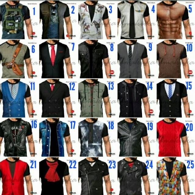 Kaos original distro keren - kaos 3D - kaos pria - kaos lengan panjang Kaos Fullprint Umakuka