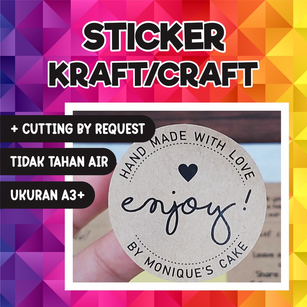 

STICKER KRAFT / STICKER COKLAT / STICKER LABEL KRAFT NATURAL
