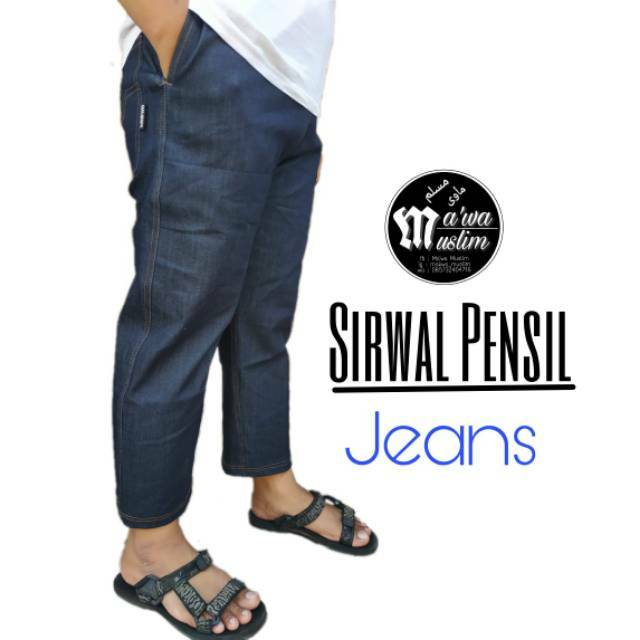 Celana Sirwal pensil jeans / classic jeans / Celana cingkrang pensil jeans