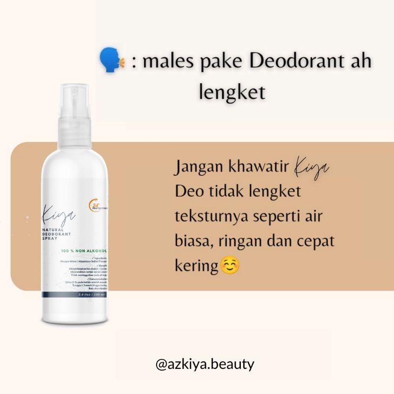 Kiya Deo Paket Usaha 50 Pcs Varian Original Natural Deodorant Tawas Spray Cair 100 ml