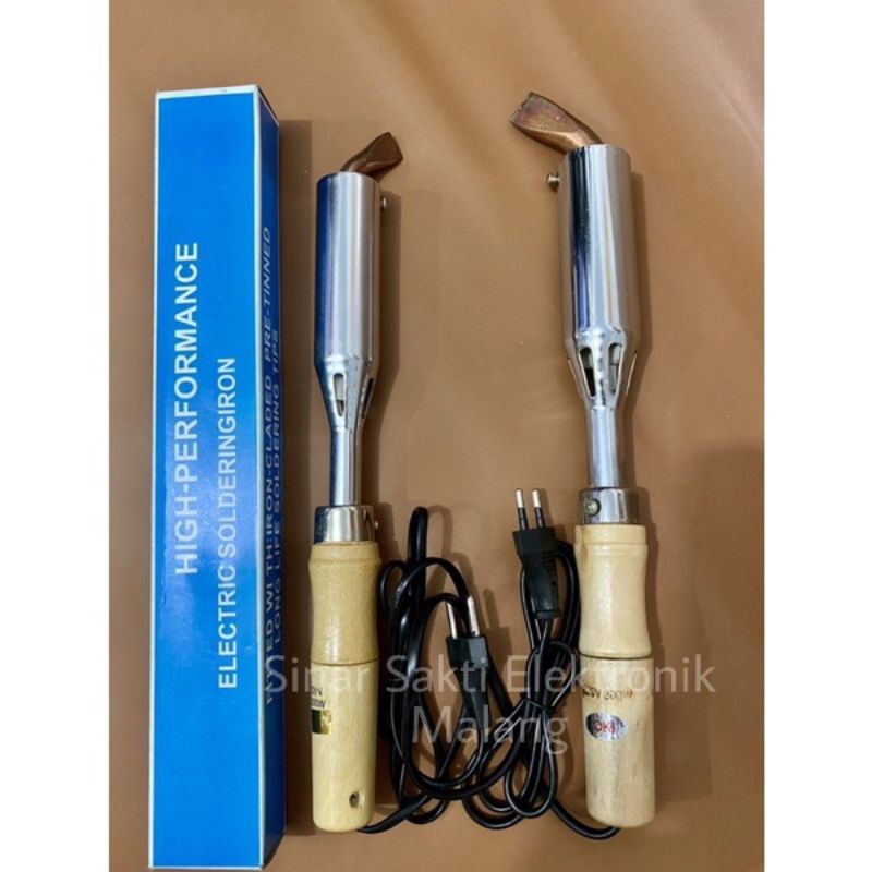 Solder listrik 100 watt 100W / Alat Patri gagang kayu / Soldering iron 220V / Solder 100 Watt