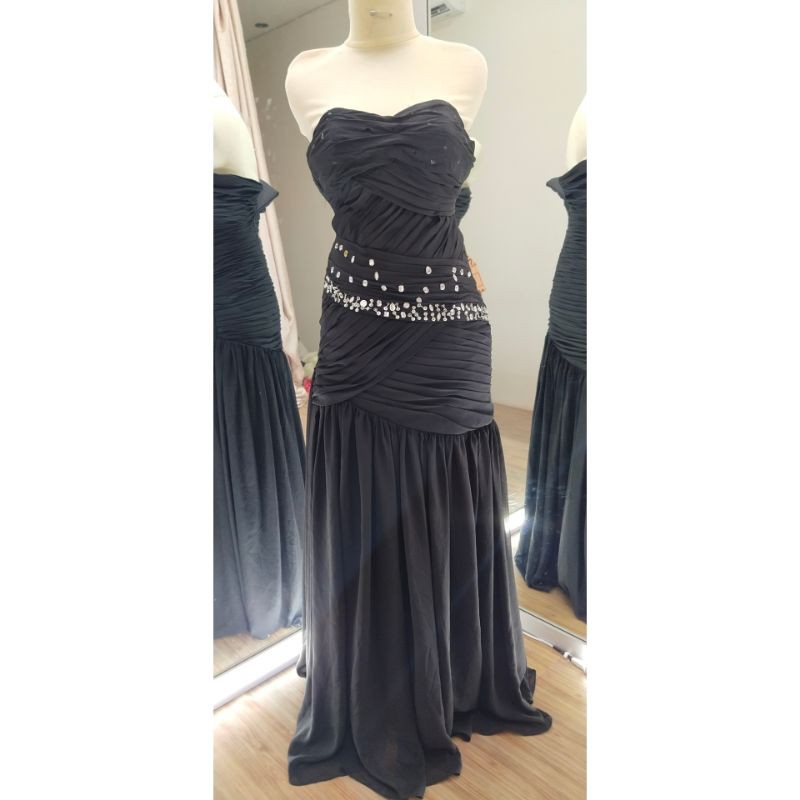 [GRATIS ONGKIR] Gaun pesta hitam 06/ gaun pesta second / gaun pesta preloved