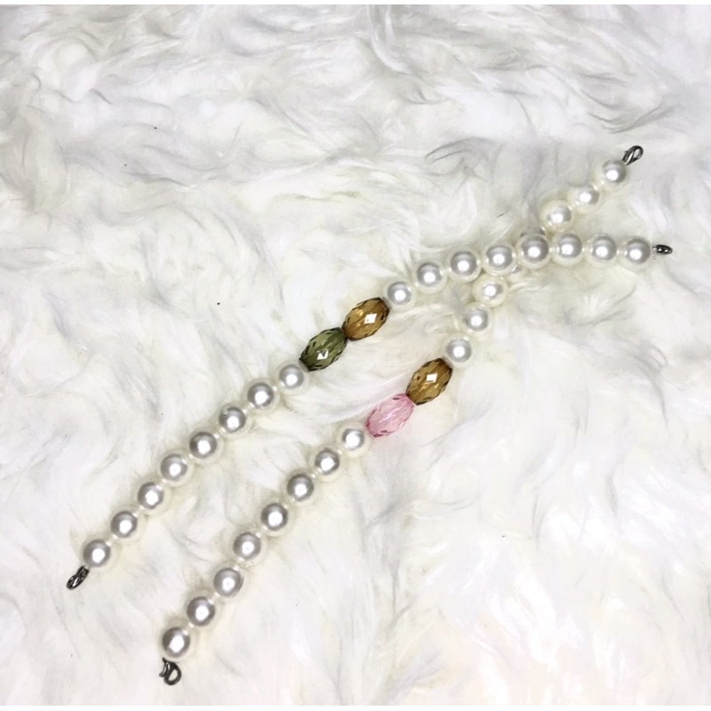 Konektor Masker Hijab Mutiara Putih