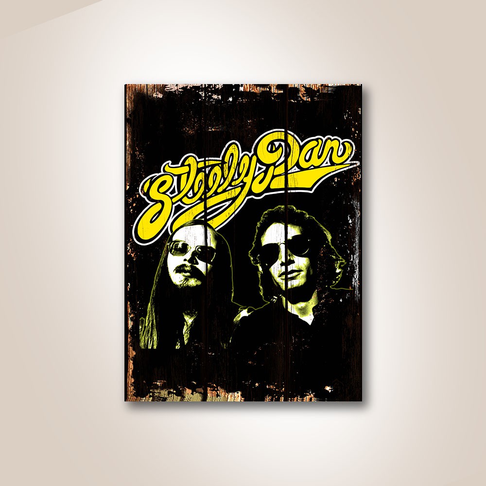 Steely Dan Rock Band Poster Kayu Dekorasi Pajangan Dinding Rumah Hotel Kamar Walldecor Wallpaper