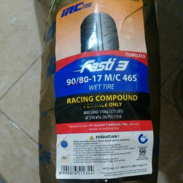 IRC Fasti 3 uk. 90/80 - 17 (Ban racing soft compound)