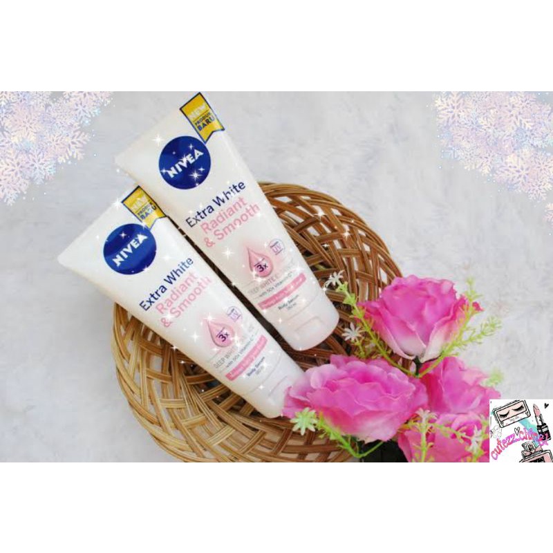 ☃Cutezz_Ching1☃Nivea Extra White Body Serum Radiant &amp; Smooth 180ml