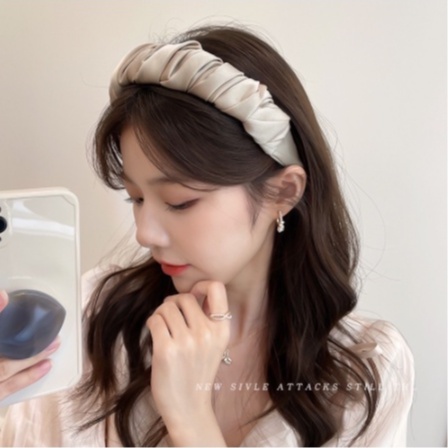 PREMIUM BIG TWISTY Korean Headband 4.5CM - Bando Korea Besar - Bando Lebar Tebal Import Satin