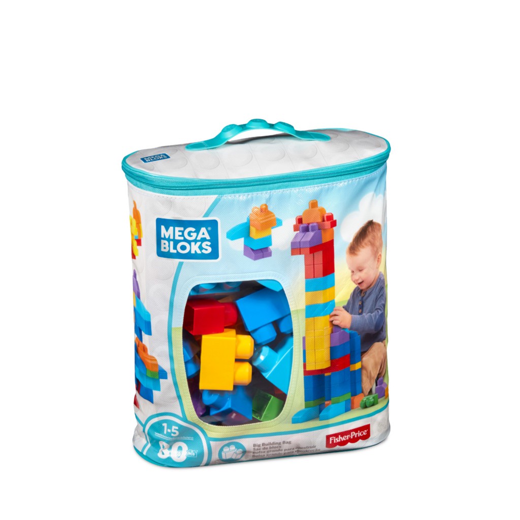 MEGABLOCKS BIG BUILDING BAG (80PCS) CLASSIC / DCH63 BLUE