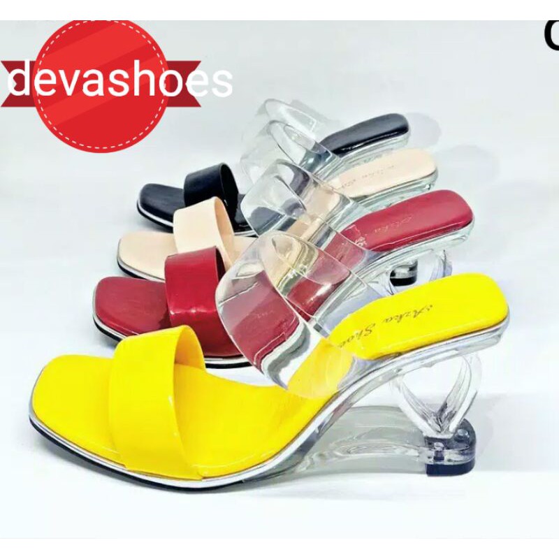 sandal wanita hak love jelly bening