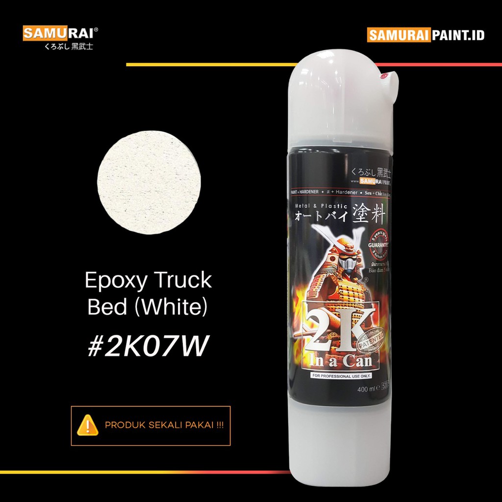 Samurai Paint Epoxy 2K07W Epoxy Truck Bed White #2k07w Cat Aerosol Kualitas Kompresor