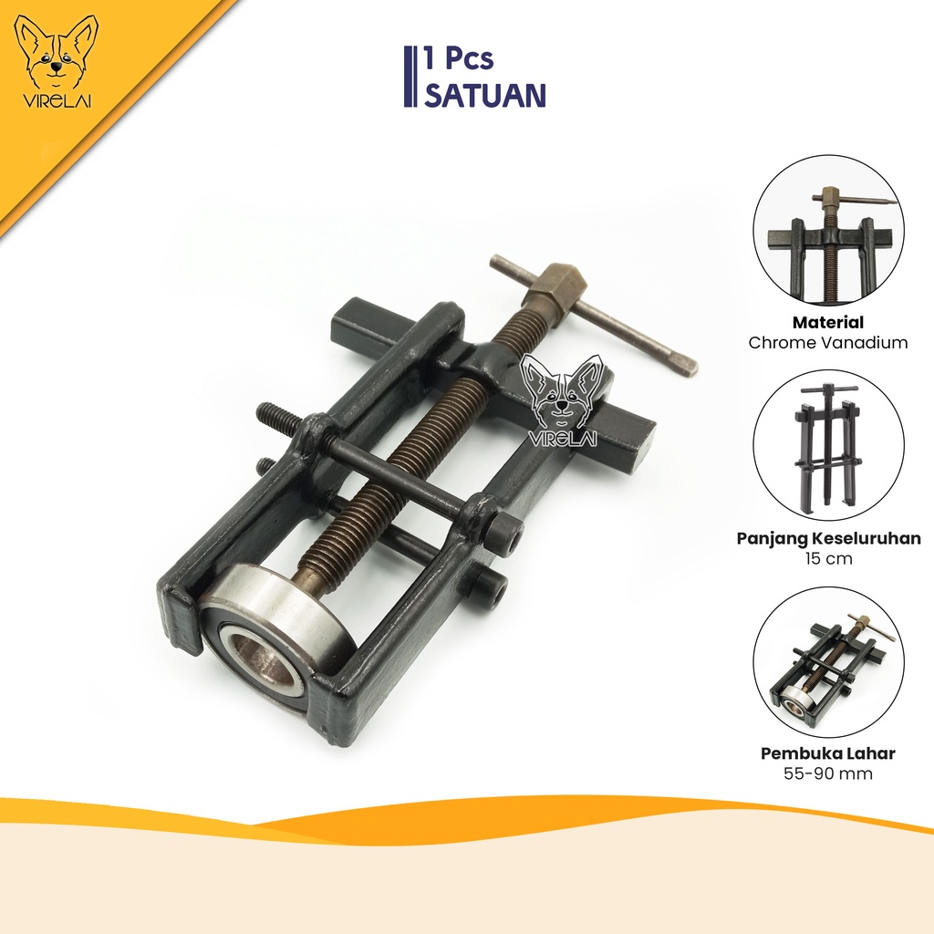 [TWO GRASPING RAMA] Treaker Bearing puller/armature Bearing 55x90 6 inch penarik bearing