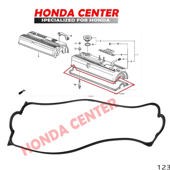 Packing paking perpak karet tutup cover klep cylinder head accord executive prestige 1984 1985 1986 1987 1988 1989