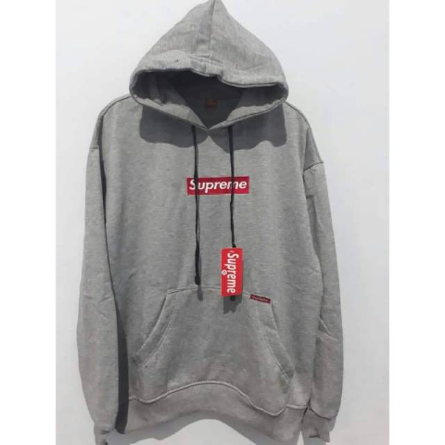 gray supreme hoodie