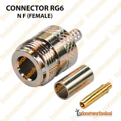 KONEKTOR CONNECTOR RG6 N Female (95% Copper-Tembaga) HIGH GRADE+++