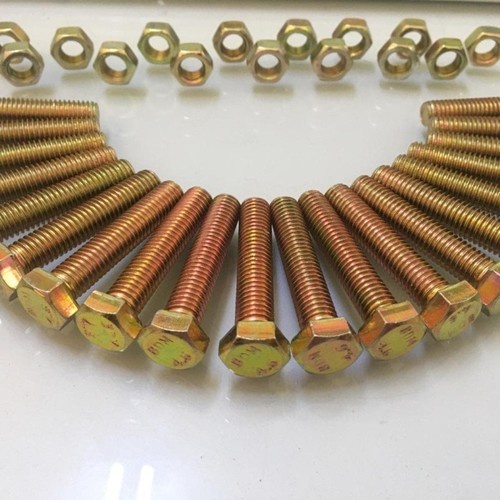 BAUT 10 KUNING + MUR RING - M6 X 1- 9 CM - Wikishop