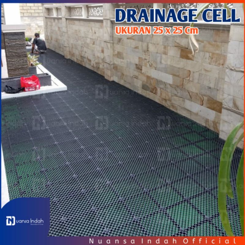 DRAINAGE CELL RUMPUT SINTETIS PERKOTAK 25x25 CM