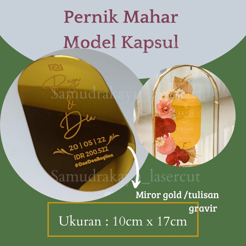 Pernik Mahar Kapsul Mirror Gold