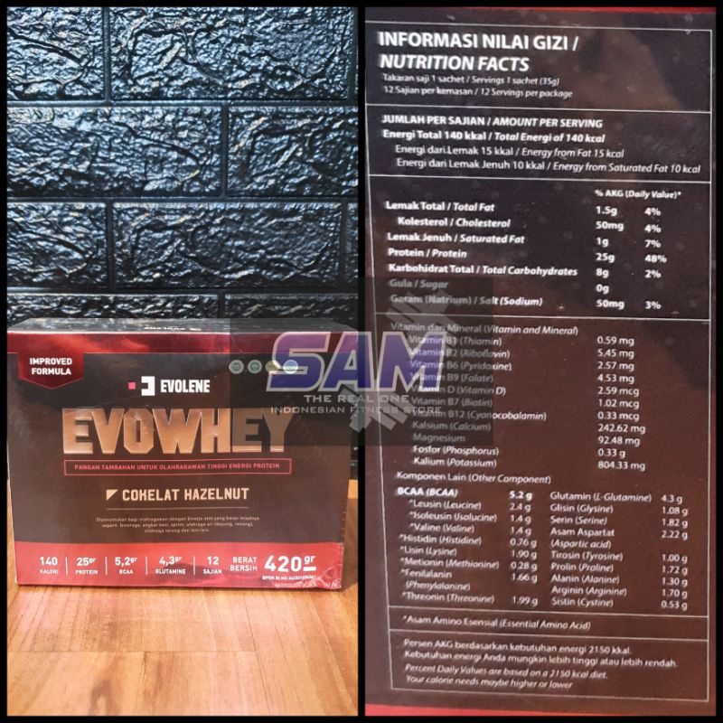 Suplemen Fitness EVOLENE Whey Protein 12 sachet Evowhey