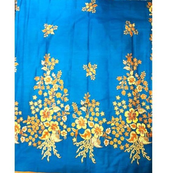 batik santoso hitam manis motif tumpal biru