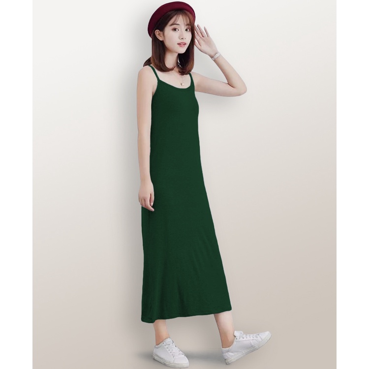 Long Dress sexy Camisoles Singlet Tali kecil Wanita Gaya Korea - XSHOP Mayleen