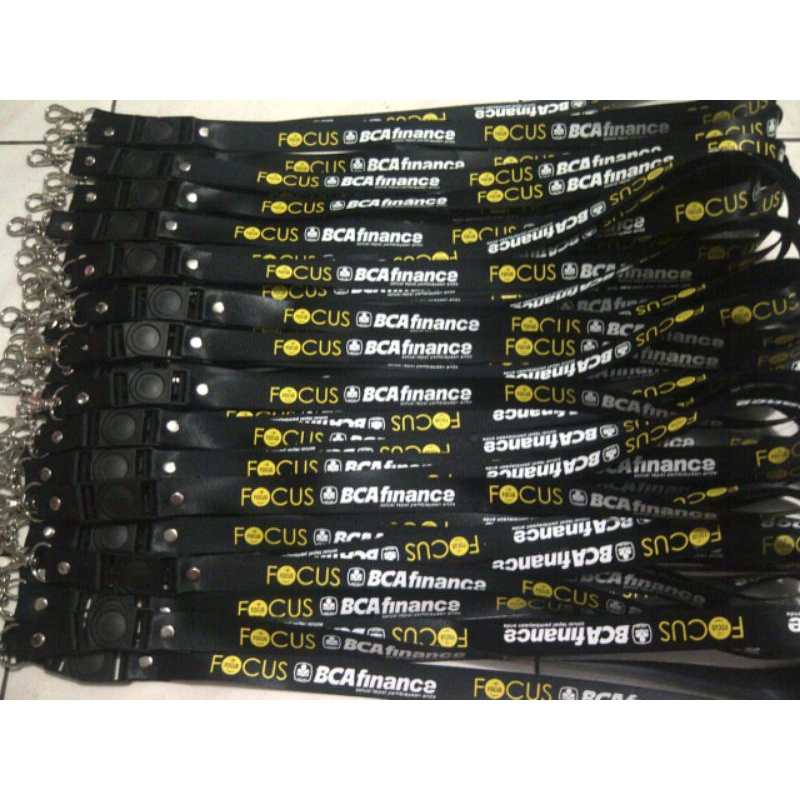 

Tali lanyard sablon 2 cm kait bahan nilon atau kilap custom