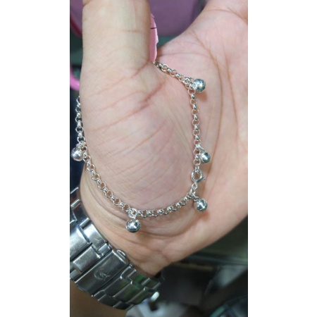 gelang rantai olimpic +8bel/ gelang perak asli silver 925 lapis emas/ gelang fashion impor