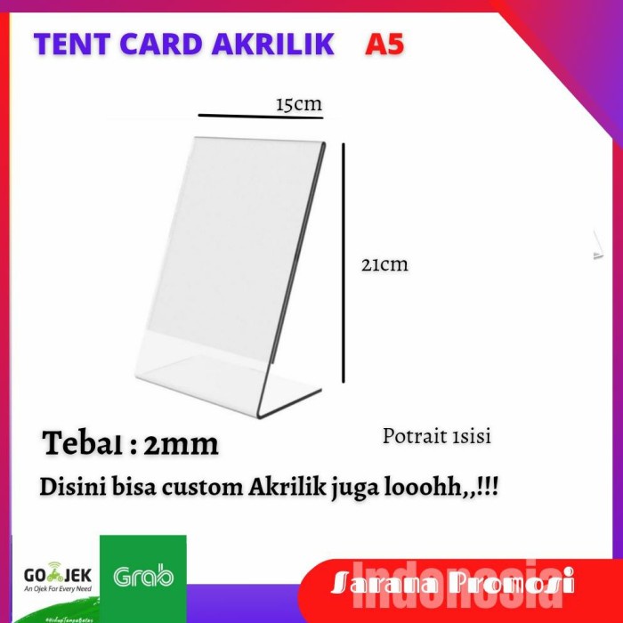 

Kusus Hari Ini Acrilik Desk/Tend Card/Tend Holder A5 Terbatas