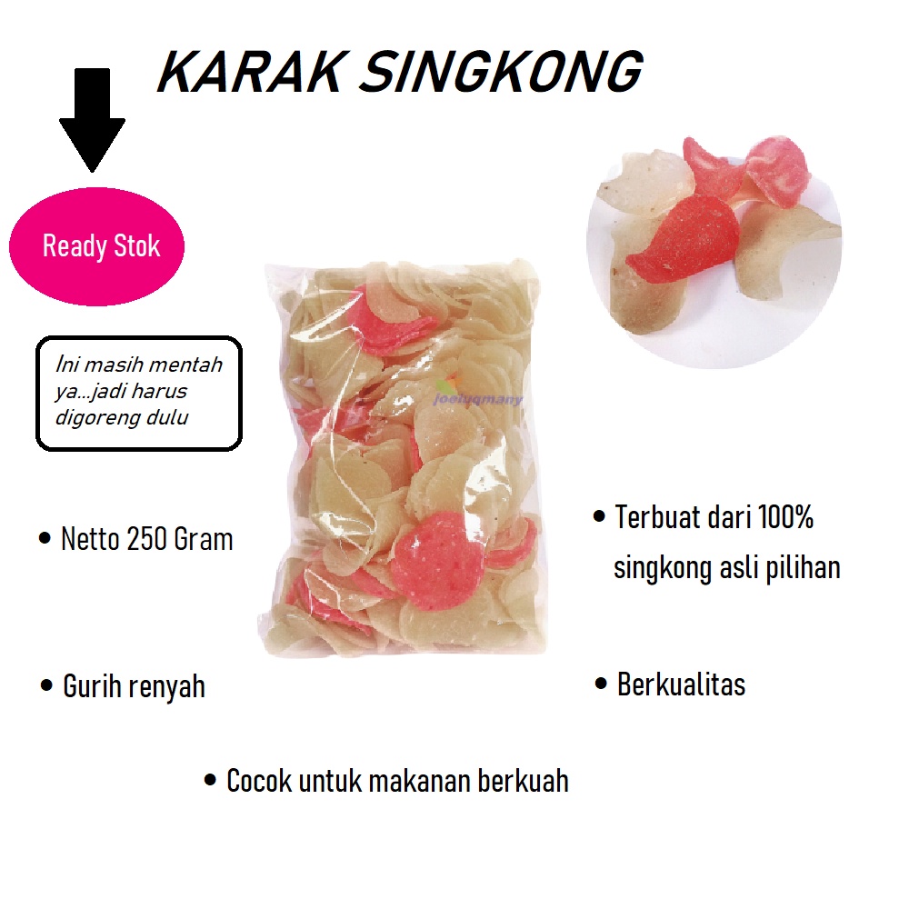 

KERUPUK SINGKONG KARAK MENTAH 250 gram