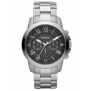 Jam Tangan Pria Fossil Men Quartz Chronograph Watch (FS4736) Silver Stainless Steel Strap