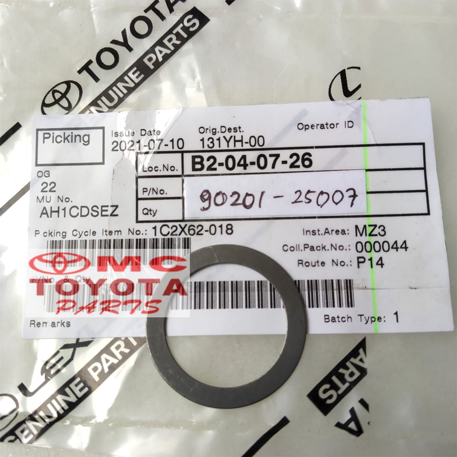 O Ring Oring Dudukan Saringan Oli Washer Corolla Altis 90201-25007