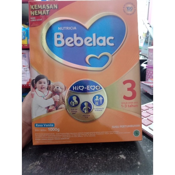 

Nutricia Bebelac 3 1kg Vanila/Madu