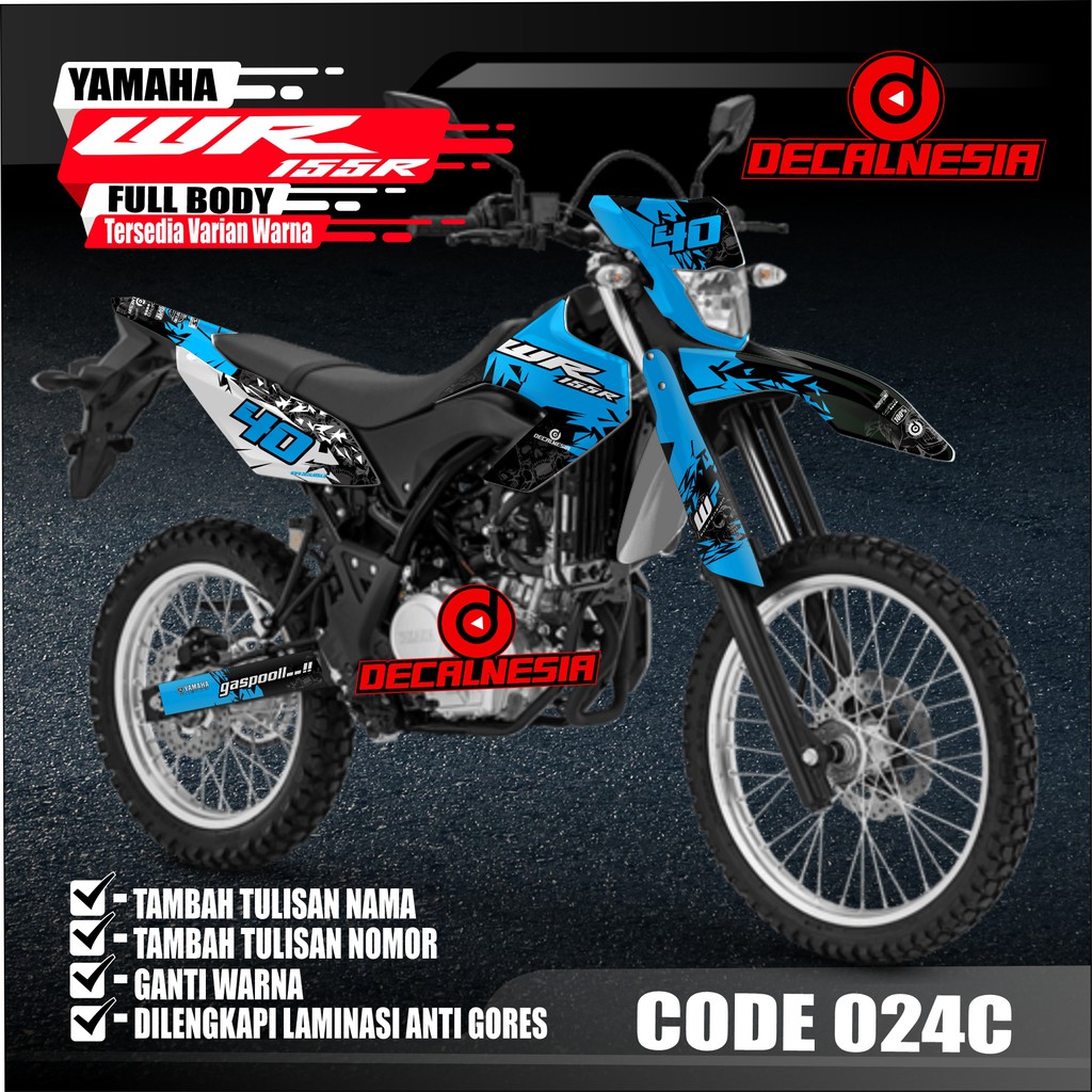 Decal WR 155 Full Body Stiker Aksesoris Motor WR 155 Yamaha Modifikasi Variasi Supermoto Shopee Indonesia