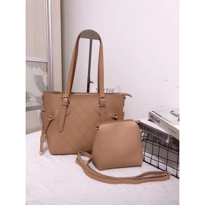 [RESTOCK] #6680 2 in 1 Tas jinjing bahu wanita shoulder hand bag cewe terlaris produk sesuai gambar