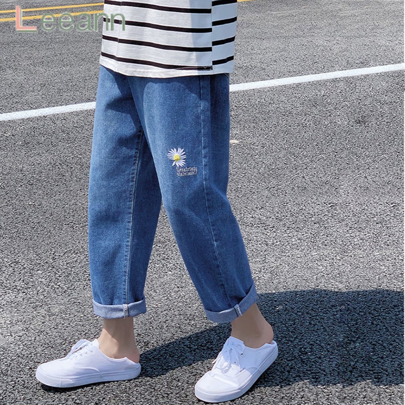 (Promosi)Celana jeans korean style pria baggy pants celana Straight jeans longgar pria remaja celana pria lurus celana kulot celana jeans pria