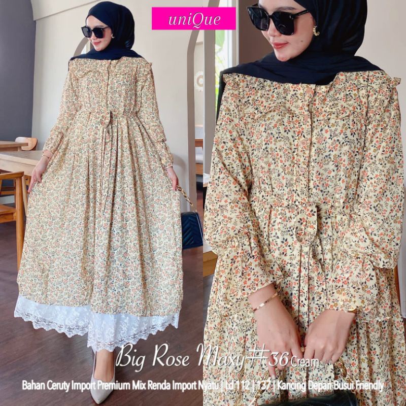 BIG ROSE GAMIS ORI UNIQUE  GAMIS CERUTI IMPORT