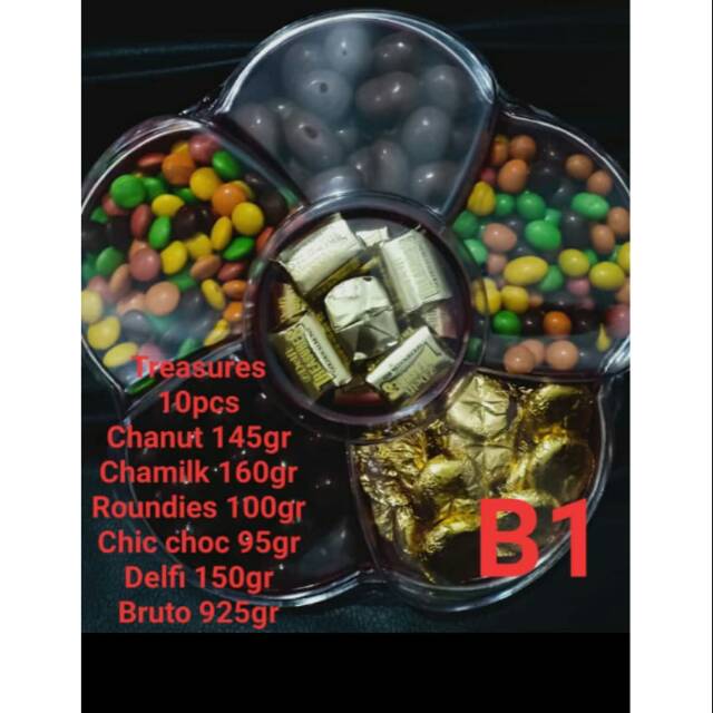 

coklat bunga trey mix delfi