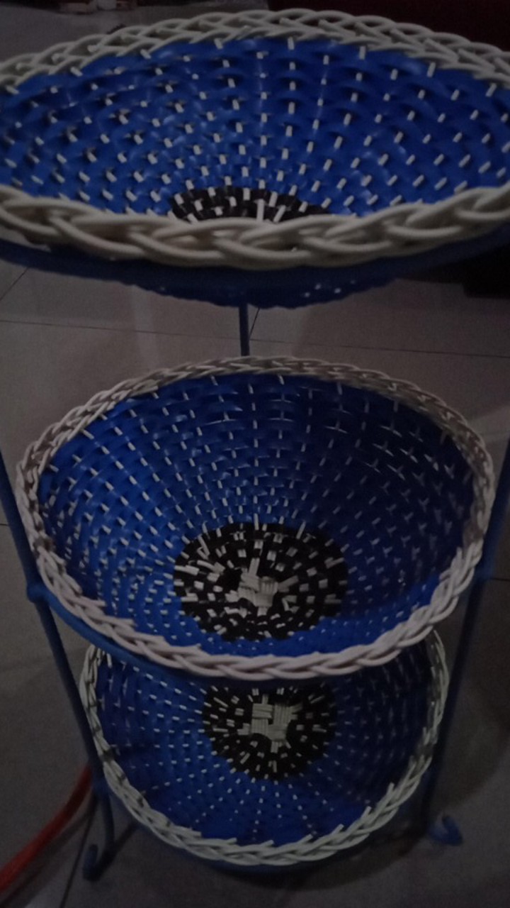 Rak Bumbu 3 Susun Rotan Sintetis