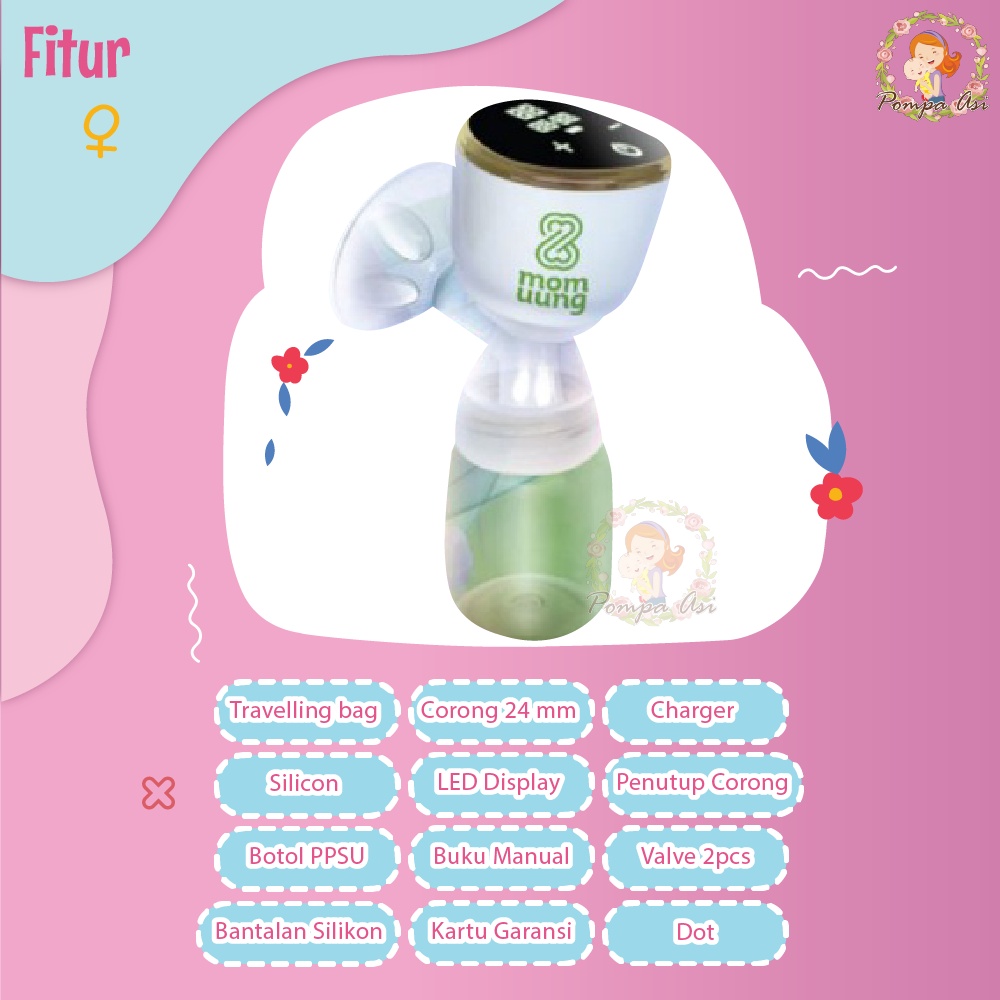 Pompa Asi Mom Uung / Breastpump Mom Uung / Pompa Asi Elektrik