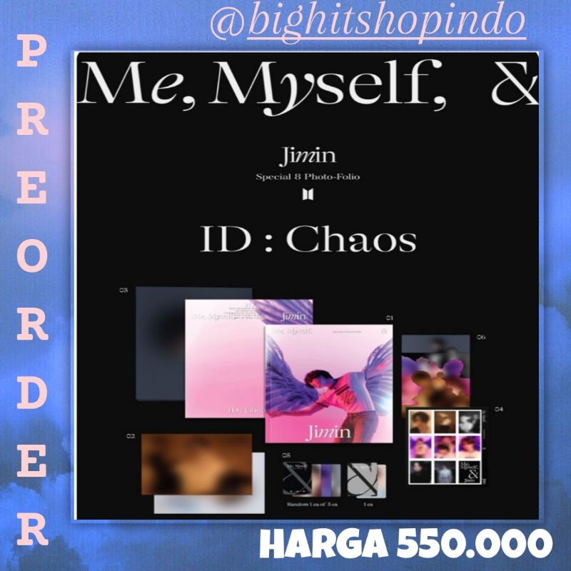 [PO]  SPECIAL 8 PHOTO - FOLIO ME, My Self, and Jimin 'ID : Chaos' // PHOTOBOOK JIMIN CHAOS // PHOTOB