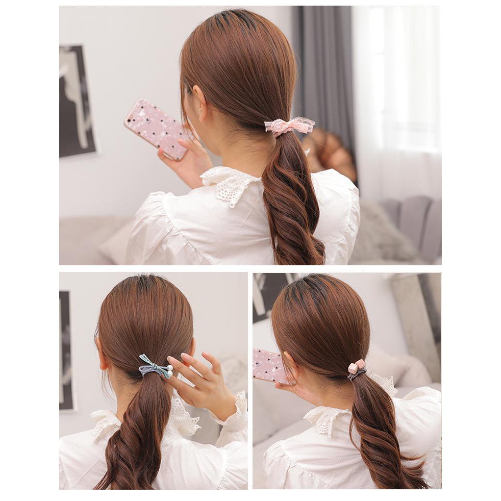 MurmerOfficial R122 IKAT RAMBUT MOTIF MUTIARA KARET FASHION JEPIT WANITA AKSESORIS STYLE KOREA