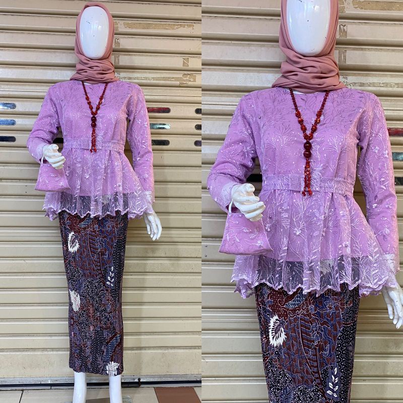 Kebaya Modern Cantika / Kebaya Wisuda / Kebaya Brukat / Kebaya Remaja / Set Kebaya Brukat Modern Terkini