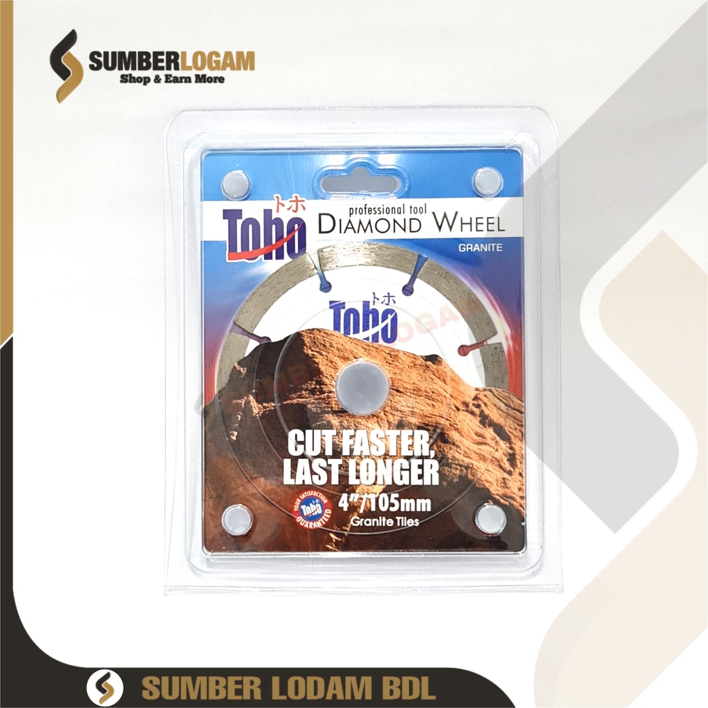 Diamond Wheel Toho Dry / Mata Potong Keramik Granit 4" Kering TOHO
