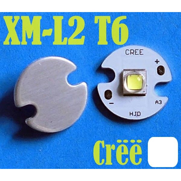 Ready Stok Led Cree XM L2 T6 LED WHITE Emitter USA 16mm Aluminium Base Limited