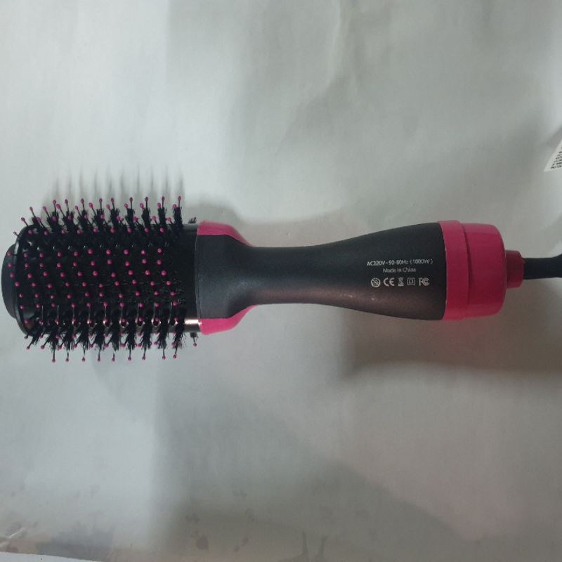 Pengering rambut sisir One stop hot brush hairdyer sisir blow curly Murah