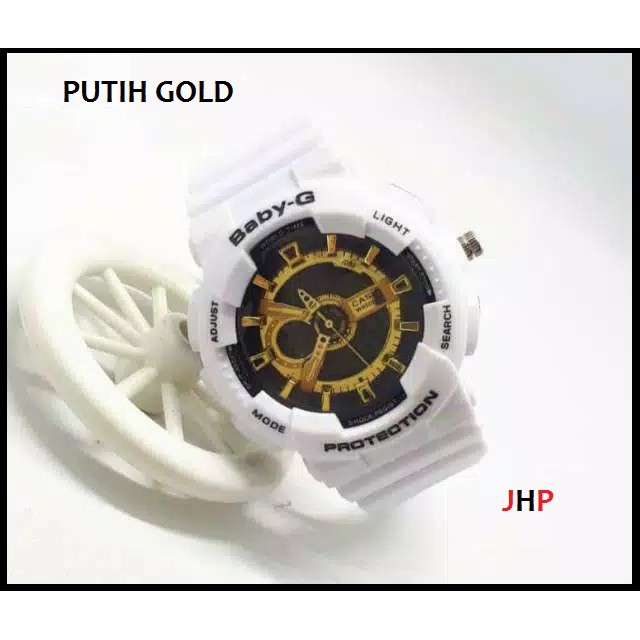 *JHP* JAM TANGAN ARLOJI UNISEX PRIA WANITA CASIO BABY_G DUAL TIME DUAL DISPLAY TALI RUBBER SUPER